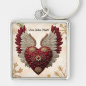 "Valentine Hartenvleugels" Sleutelhanger (Voorkant)