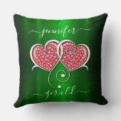 Valentine Hartjes Design Met Ineengestrengelde Har Kussen (Achterkant)