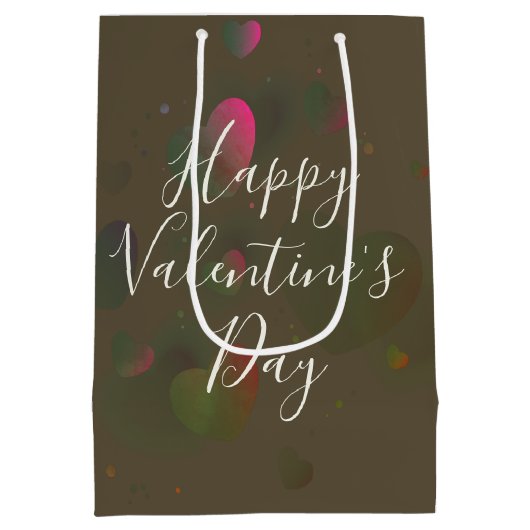 Valentine Heart Carved In a Beached Pineapple Medium Cadeauzakje (Achterkant)