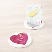 Valentine Heart  Coaster Zandsteen Onderzetter (Zijkant)