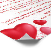 Valentine Heart Cupcake flavors sign Poster (Hoek)