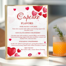 Valentine Heart Cupcake smaken bord