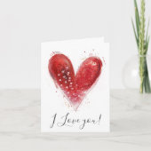 Valentine Heart design Feestdagen Kaart (Voorkant)