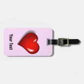 Valentine Heart Gepersonaliseerde Bagage Labels (Voorkant horizontaal)