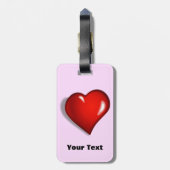 Valentine Heart Gepersonaliseerde Bagage Labels (Achterkant verticaal)