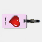Valentine Heart Gepersonaliseerde Bagage Labels (Achterkant horizontaal)
