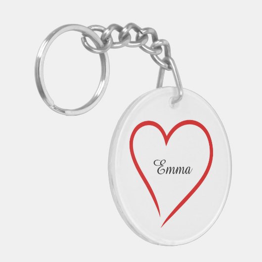 Valentine Heart Love Sleutelhanger (Voorkant Links)