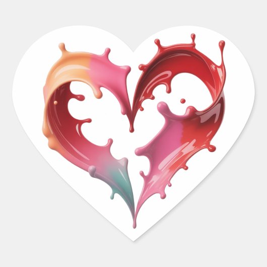 Valentine Heart Love Sticker (Voorkant)