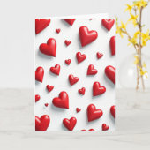 Valentine Heart Pattern Card Kaart (Gele Bloem)