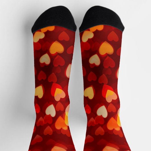 Valentine Heart Pattern Romantic Love Sokken (Top)