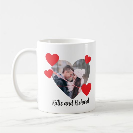 Valentine Heart Personalized Mug Koffiemok (Links)