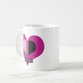 Valentine Heart Pink and Black Be Mine Koffiemok (Voorkant links)