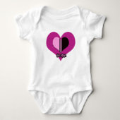 Valentine Heart Pink and Black Be Mine Romper (Voorkant)
