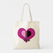 Valentine Heart Pink and Black Be Mine Tote Bag (Achterkant)