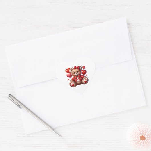 Valentine Heart Stickers (Envelop)