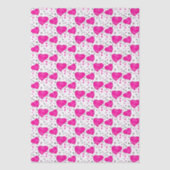 Valentine Hearts and Arrows Pink Pattern Tissuepapier (Voorkant)