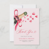 Valentine Hearts Bubbly Whimsical Bridal Shower Bedankkaart (Voorkant)