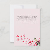 Valentine Hearts Bubbly Whimsical Bridal Shower Bedankkaart (Achterkant)
