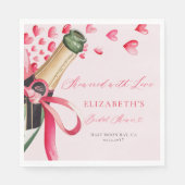 Valentine Hearts Bubbly Whimsical Bridal Shower Servet (Voorkant)