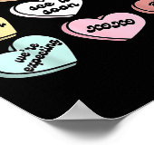 Valentine Hearts Candy Pregnancy Announcement Baby Poster (Hoek)