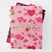 Valentine Hearts Inpakpapier Vel (In situ)