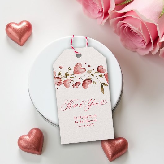 Valentine Hearts Love Garden Vines Bridal Shower Cadeaulabel