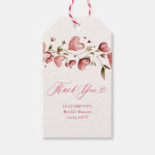 Valentine Hearts Love Garden Vines Bridal Shower Cadeaulabel (Voorkant)