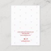 Valentine Hearts Love Jewelry Earring Display Visitekaartje (Achterkant)