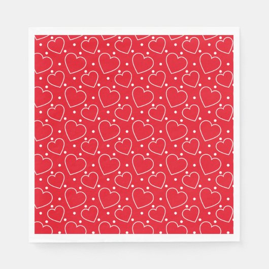 Valentine Hearts Paper Napkins Servet (Voorkant)