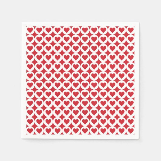 Valentine Hearts Paper Napkins Servet (Voorkant)
