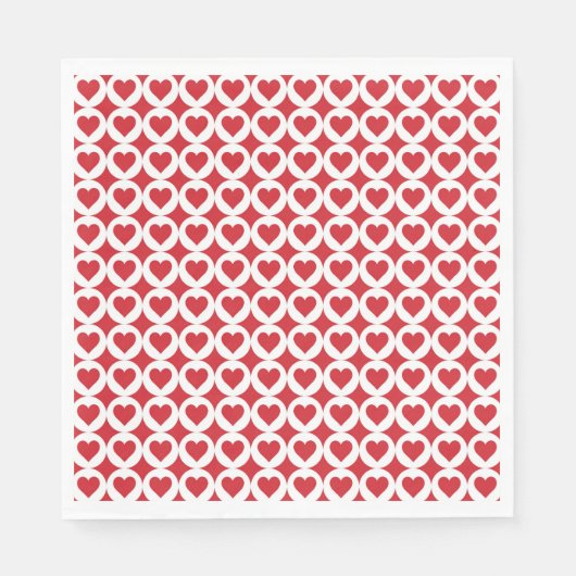 Valentine Hearts Paper Napkins Servet (Voorkant)
