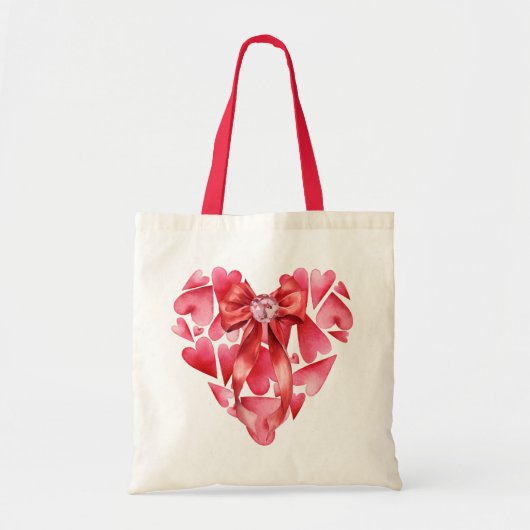 Valentine Hearts Tote Bag (Voorkant)