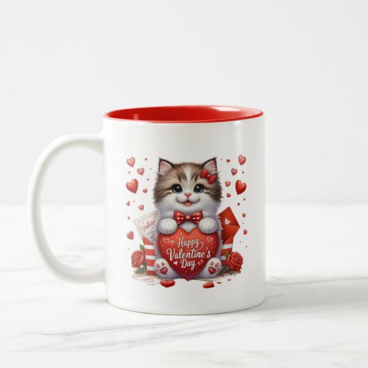 Valentine Hearts  Tweekleurige Koffiemok (Links)