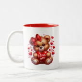Valentine Hearts  Tweekleurige Koffiemok (Links)