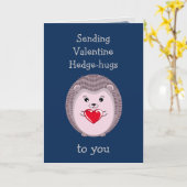Valentine Hedgehog Hedge-knuffels met Hart Kaart (Gele Bloem)