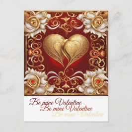 Valentine Herz 1 b Postcard Uitnodiging Briefkaart