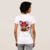 Valentine Highland Cow PNG Sublimation Des T-shirt (Achterkant volledig)