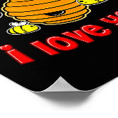 Valentine Honey I Love You  Poster (Hoek)