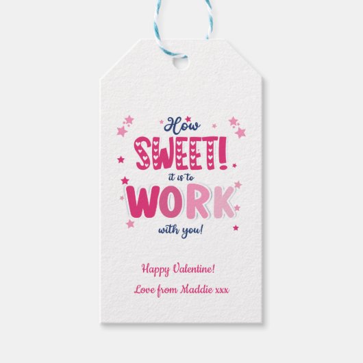 Valentine – How Sweet It Is Working With you Cadeaulabel (Voorkant)
