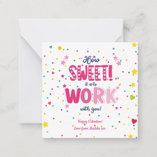 Valentine – How Sweet It Is Working With you Notitiekaartje (Voorkant)