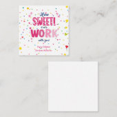 Valentine – How Sweet It Is Working With you Notitiekaartje (Voorkant / Achterkant)