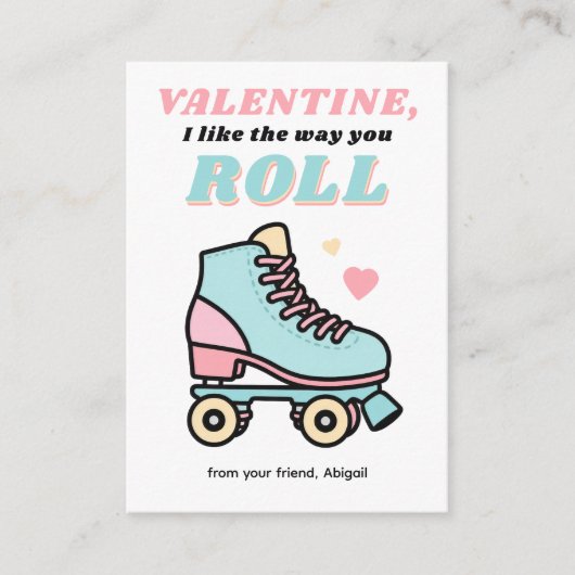 Valentine I Like the Way You Roll Notitiekaartje (Voorkant)