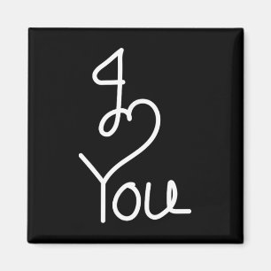 Valentine i Love You' Perfecte T-shirt voor hem ha Magneet