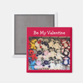 Valentine I Love You Plush Bears Magneet (Voorkant / Achterkant)