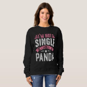 Valentine I'm Not Single I Have A Panda Boy Toddle Trui (Voorkant volledig)