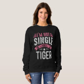 Valentine I'm Not Single I Have A Tiger Boy Toddle Trui (Voorkant volledig)