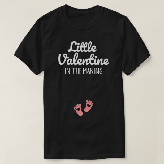 Valentine in the making baby announcement Premium  T-shirt (Design voorkant)