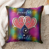 Valentine Interlocked Hearts Ontwerp Kussen (Deken)