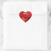 Valentine, je bent heel lief! hart sticker (Tas)