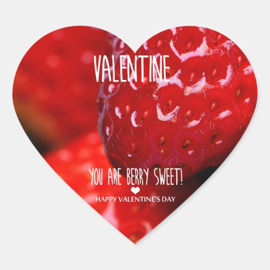 Valentine, je bent heel lief! hart sticker (Voorkant)